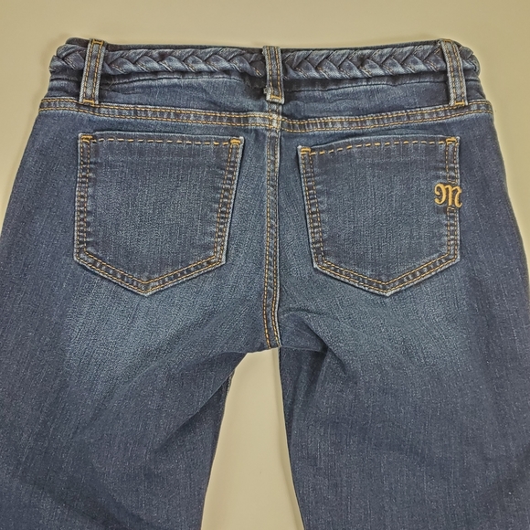 Miss Me JK4480P45 braided belt cuffed capri jeans size 14 - Picture 7 of 14